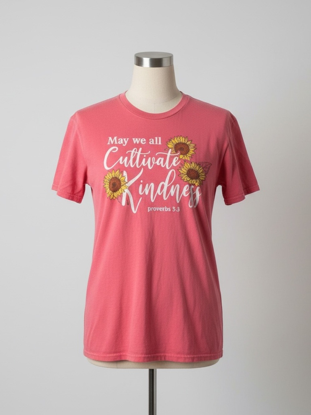 Gildan Pink 'Cultivate Kindness' Sunflower Graphic Tee